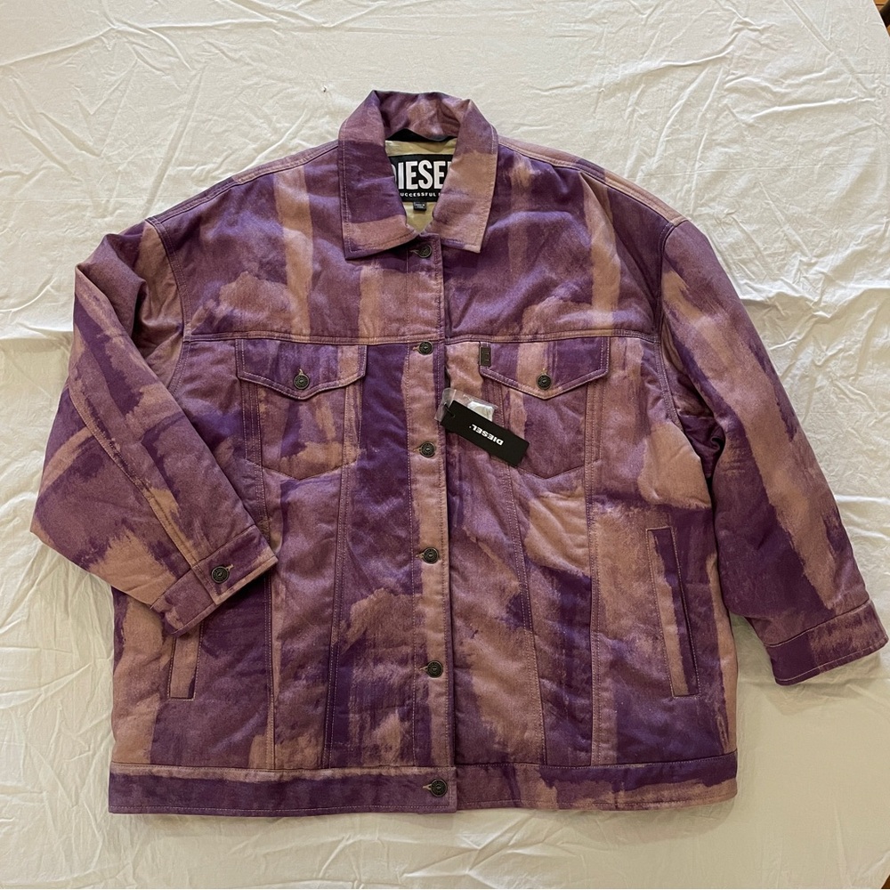 NWT- DIESEL Women’s Oversized Purple Sojo Trucker Jacket Size S